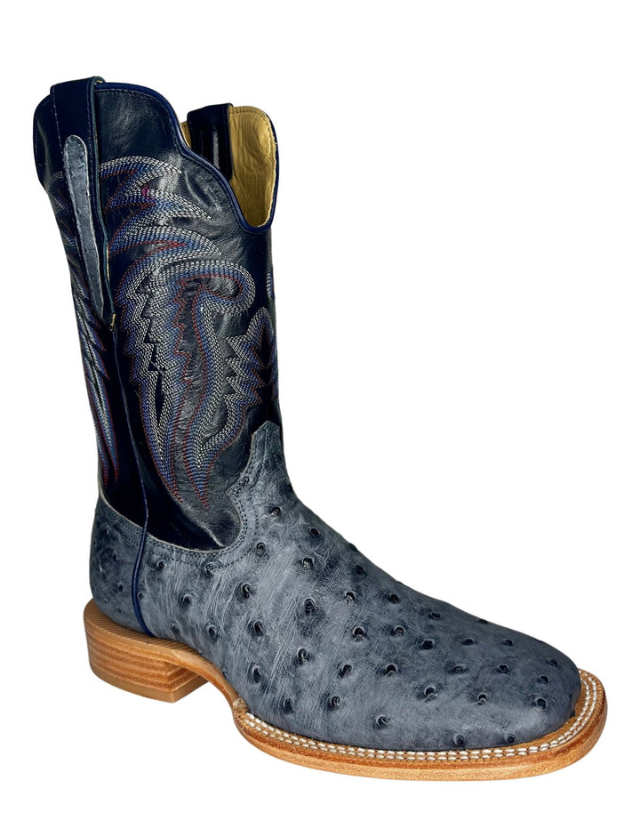 R. Watson Blue Jean Full Quill Ostrich Boots