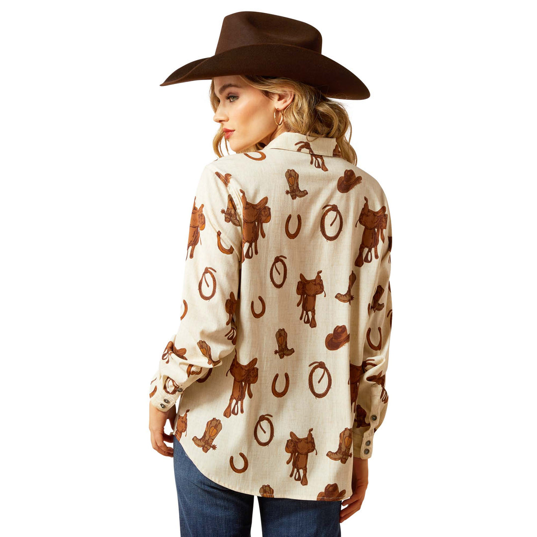 Ariat Womens Rodeo Spur Print Homestyle Shirt