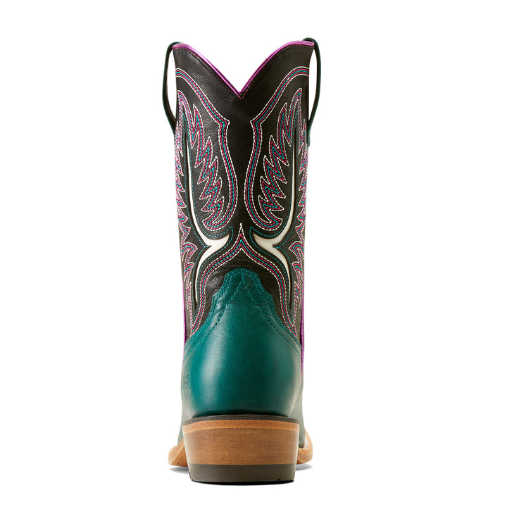 Ariat Womens Black and Turquoise Inlay Futurity Boots