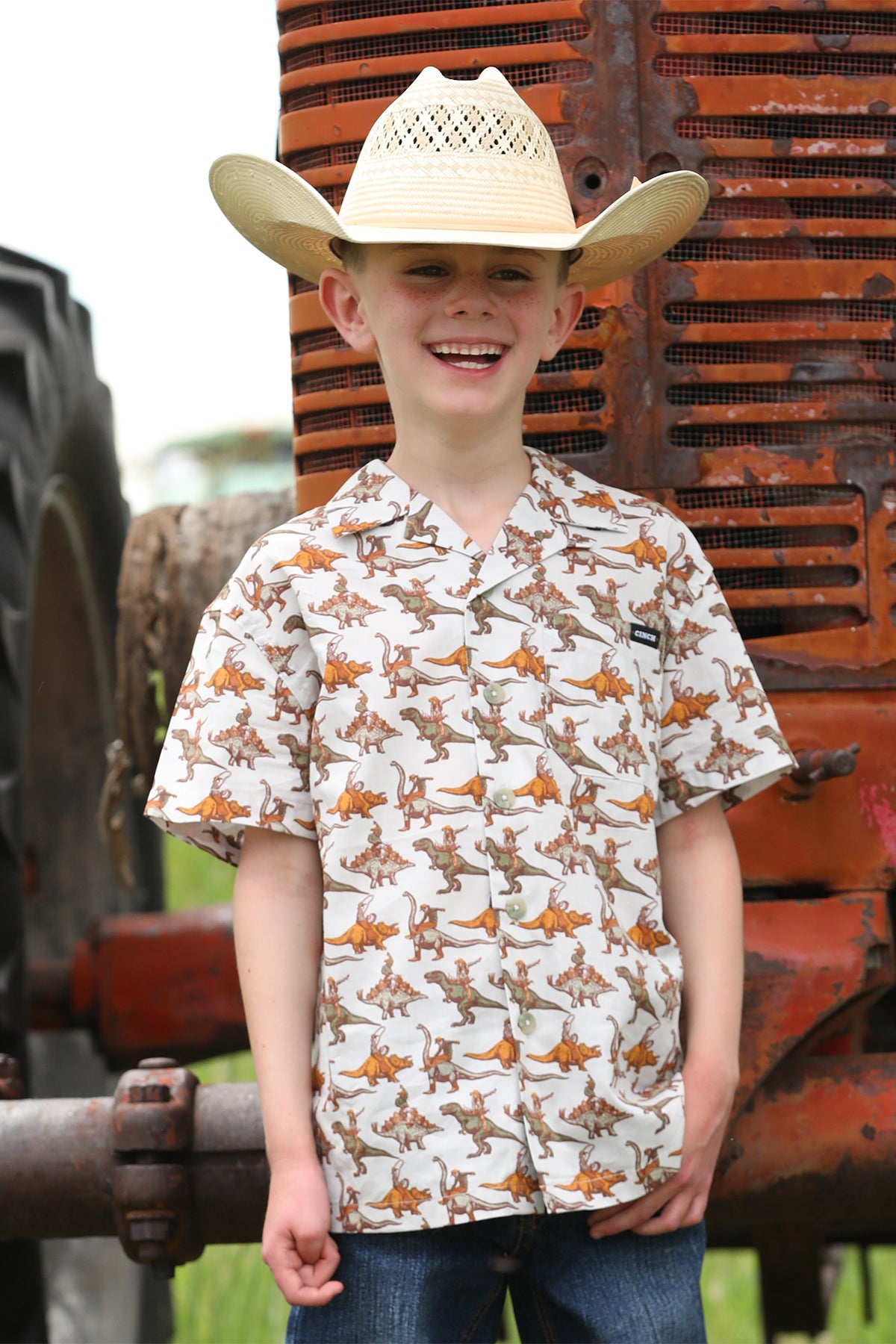 Cinch Boys Dinosaur Rodeo Short Sleeve Shirt – Texas Boot Company