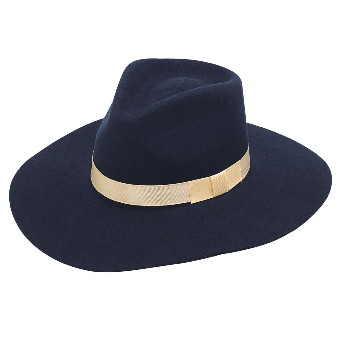 Ladies M&F Western Navy Pinch Front Hat