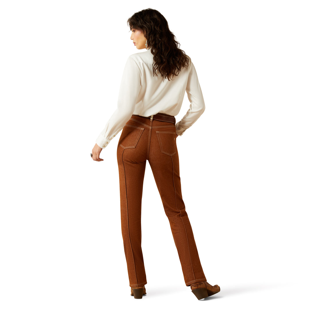 Ariat Womens Pecan Ultra High Rise Relaxed Straight Leg Jean