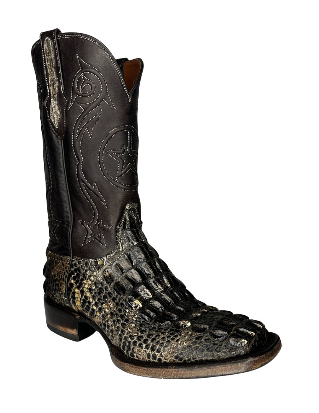 Black Jack Mens The Bill Natural Gator Hornback Boots