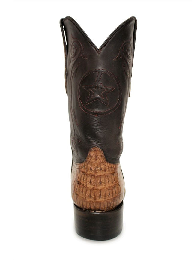 Black Jack Mens Caiman Hornback Burnished Cigar Boots