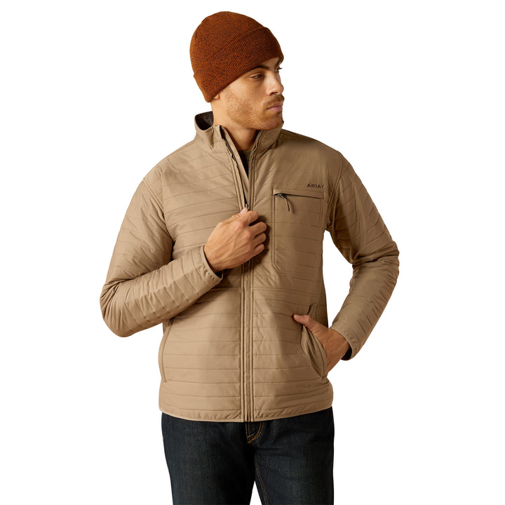 Ariat Mens Wylie Khaki Full Zip Jacket