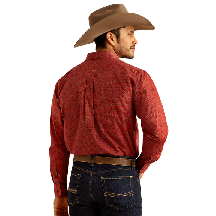 Ariat Mens Red Long Sleeve Shirt