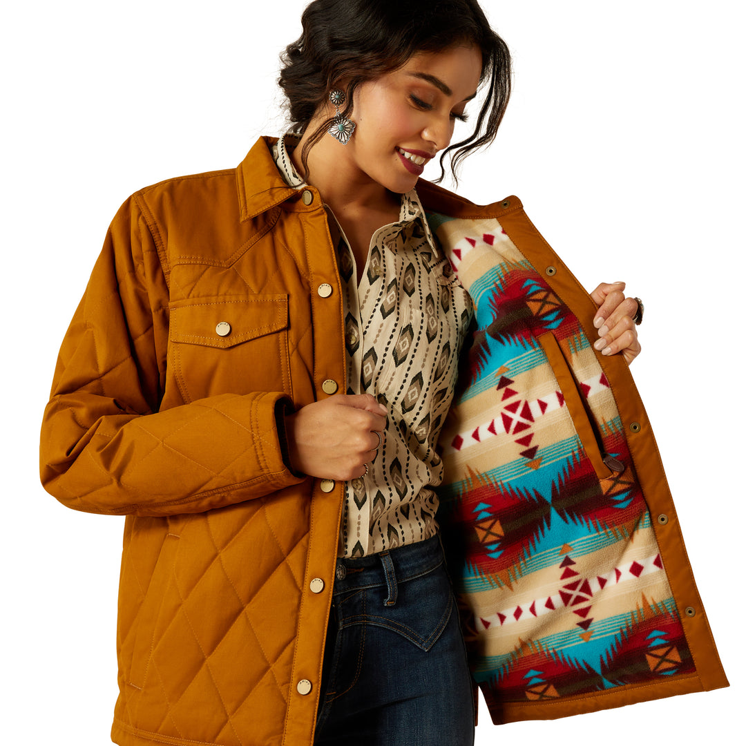 Ariat Womens Chestnut Grizzly Quilted Barn Jacket