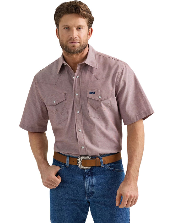 Wrangler Mens Short Sleeve Classic Western Workshirt