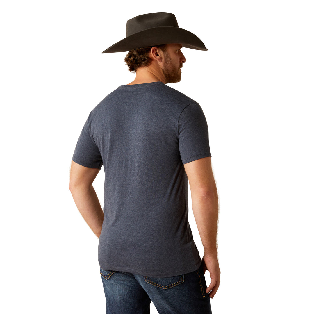 Ariat Mens Navy Heather Bronco T-Shirt