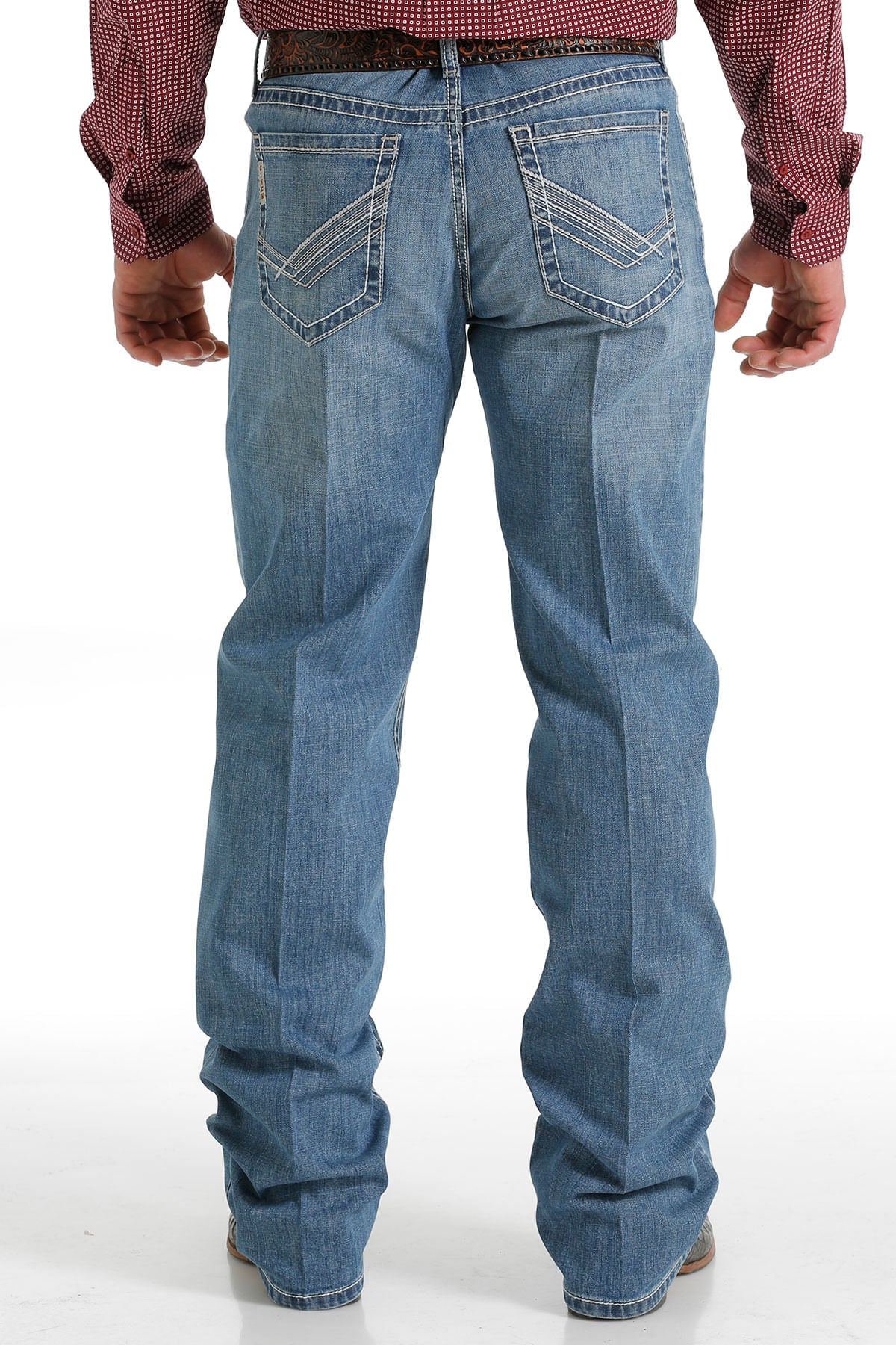 Cinch Men's Grant Light Stonewash Performance Stretch Relaxed Bo 並行輸入品 CINCH Men\u0027s Relaxed Fit Grant Jeans - Light Stonewash