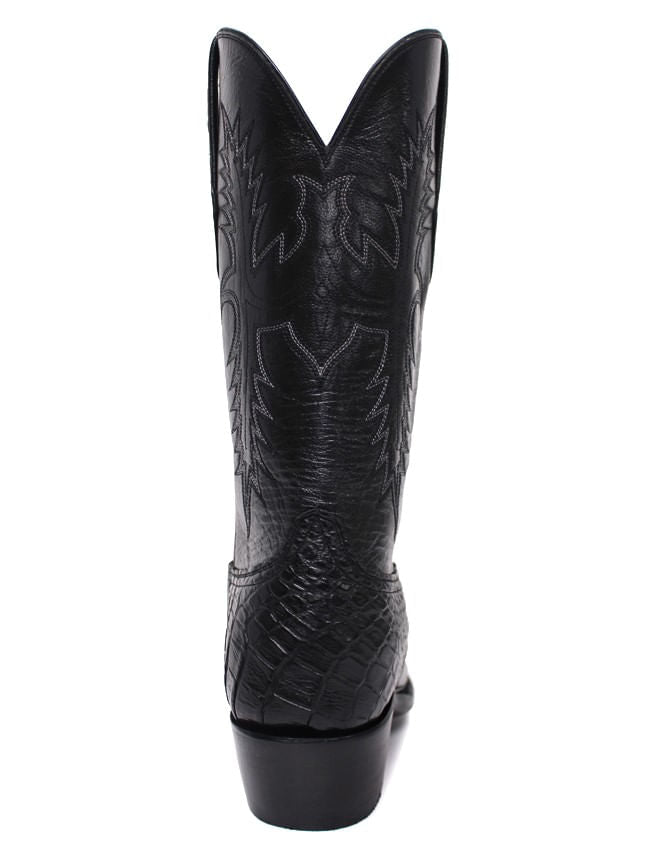 Black Jack Mens Black Alligator Belly Boots