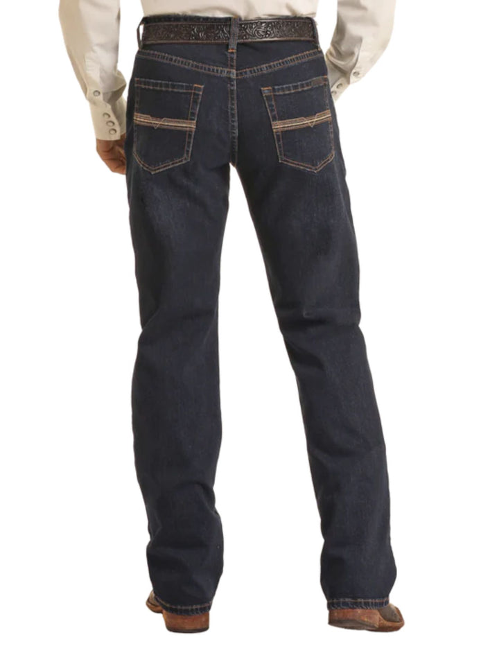 Panhandle Mens '46 Relaxed Fit Rope Stitch Stackable Bootcut Jeans