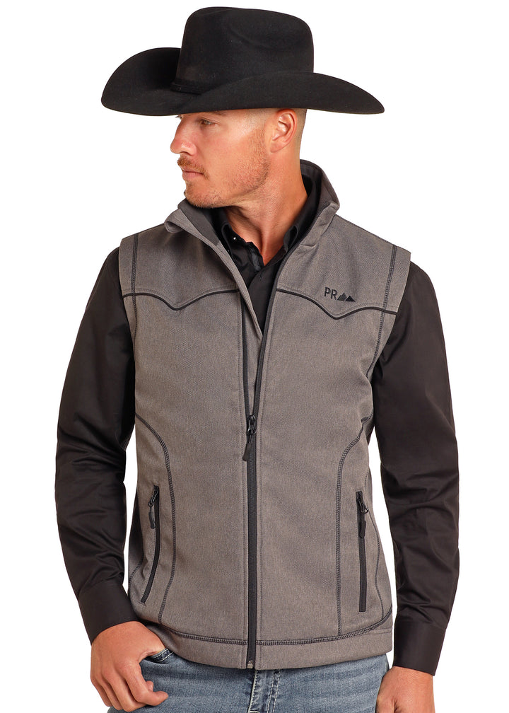 Panhandle Mens Charcoal Rodeo Vest