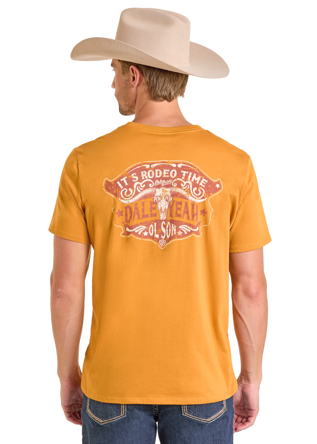 Panhandle Mens Gold Dale Yeah Graphic T-Shirt