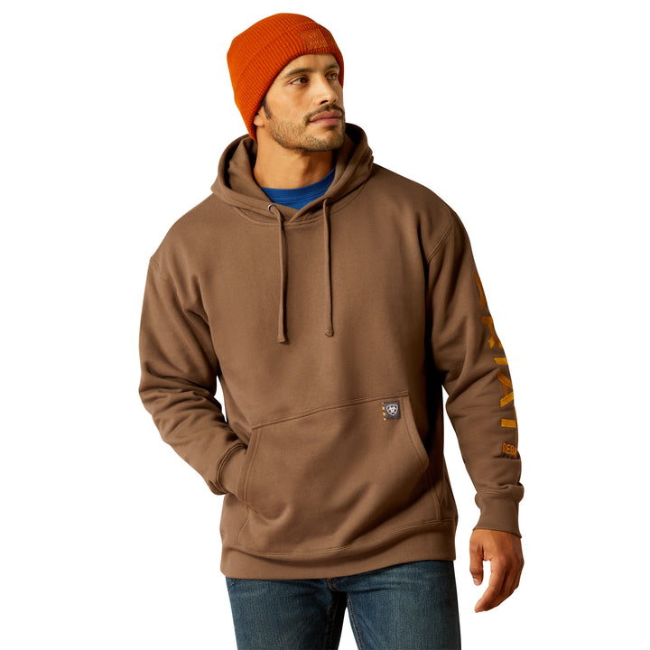 Ariat Mens Brown Rebar Graphic Hoodie