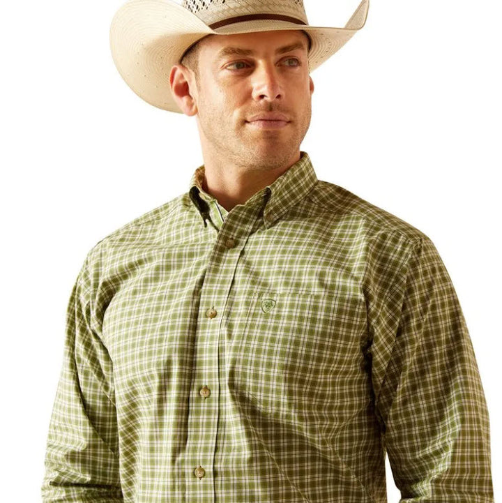 Ariat Mens Eilad Green Long Sleeve Shirt