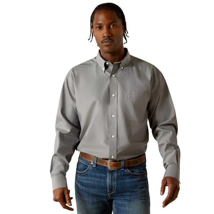 Ariat Mens Solid Oxford Long Sleeve Shirt