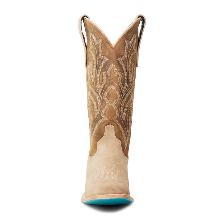 Classic Square Boot - Latte Suede and Burnt Caramel