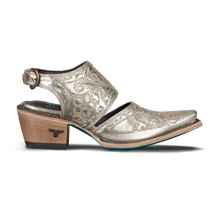 Robin Slingback Mule - Champagne Metallic