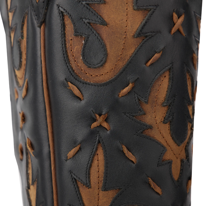 Reverie Knee High Corset - Jet Black and Burnt Caramel