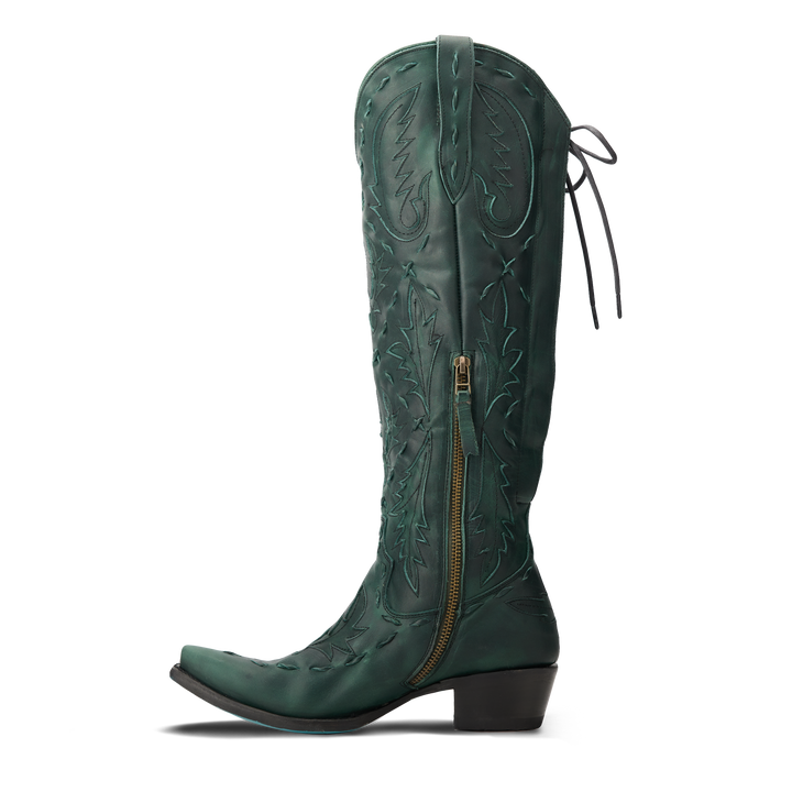 Reverie Knee High Corset - Emerald Green
