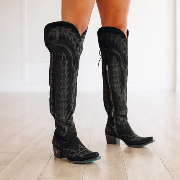 Lexington OTK Corset - Soft Black Suede