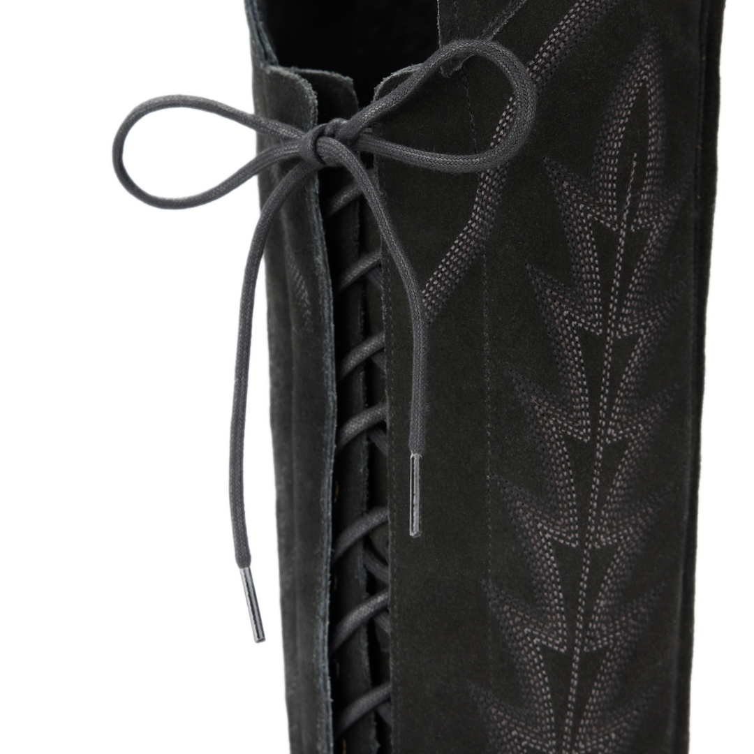 Lexington OTK Corset - Soft Black Suede
