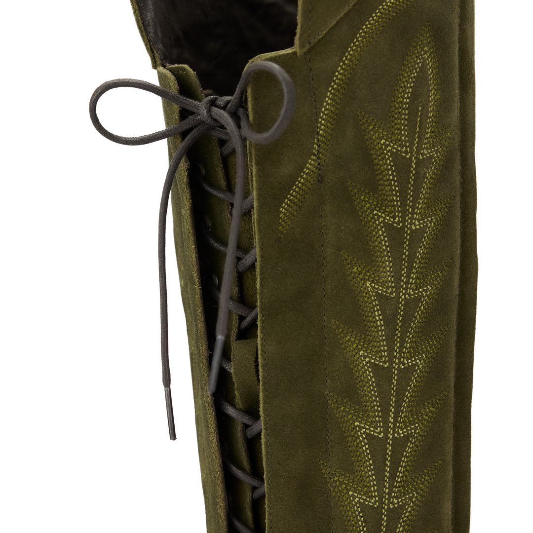 Lexington OTK Corset - Olive Suede