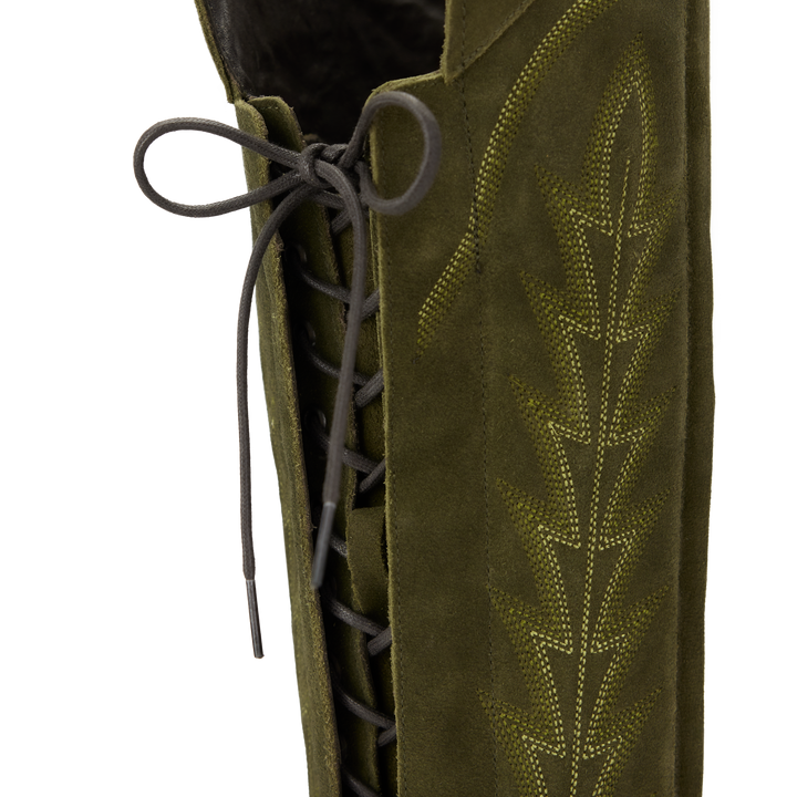 Lexington OTK Corset - Olive Suede