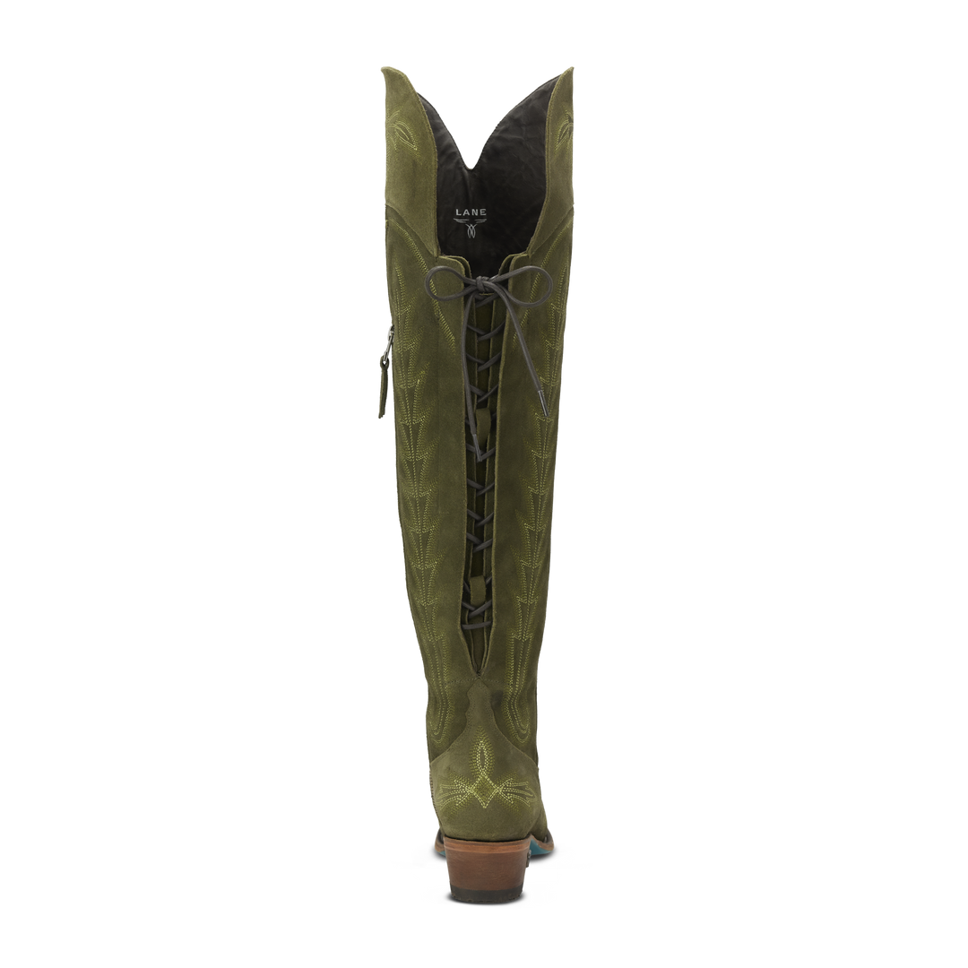 Lexington OTK Corset - Olive Suede