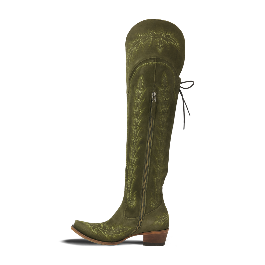 Lexington OTK Corset - Olive Suede