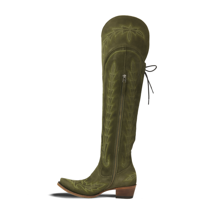 Lexington OTK Corset - Olive Suede
