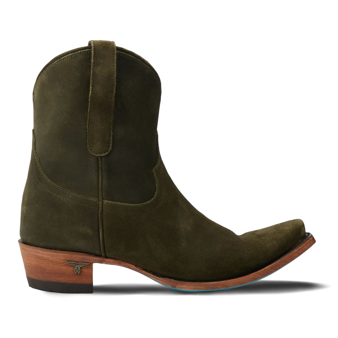 Emma Jane Bootie - Olive Suede