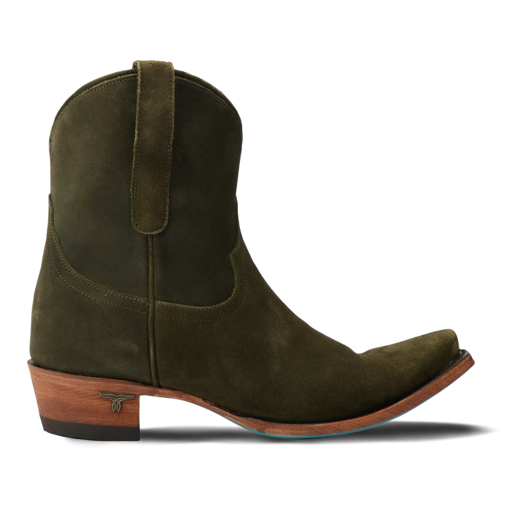 Emma Jane Bootie - Olive Suede
