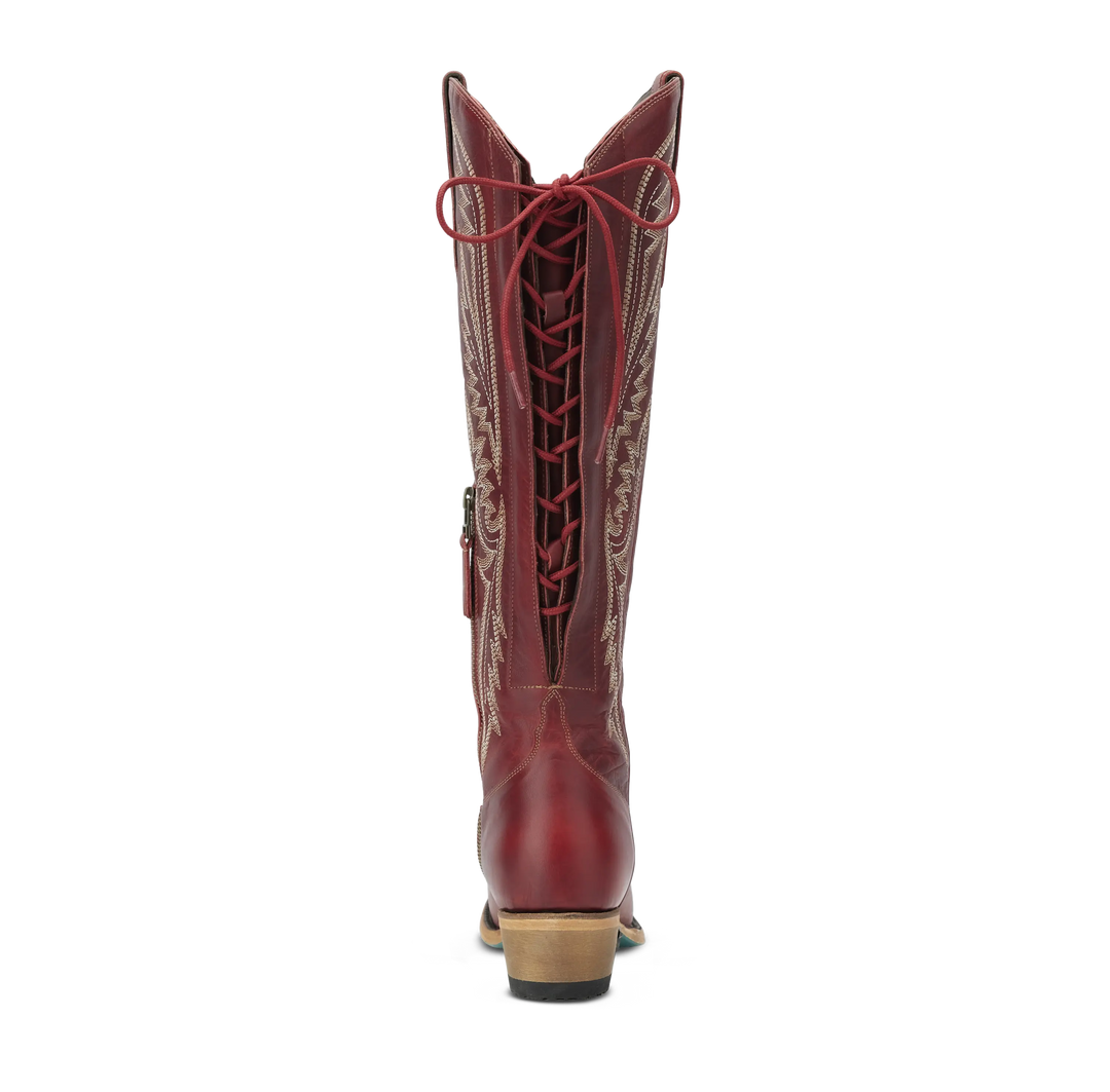 Monica Knee High Corset - Smoldering Ruby