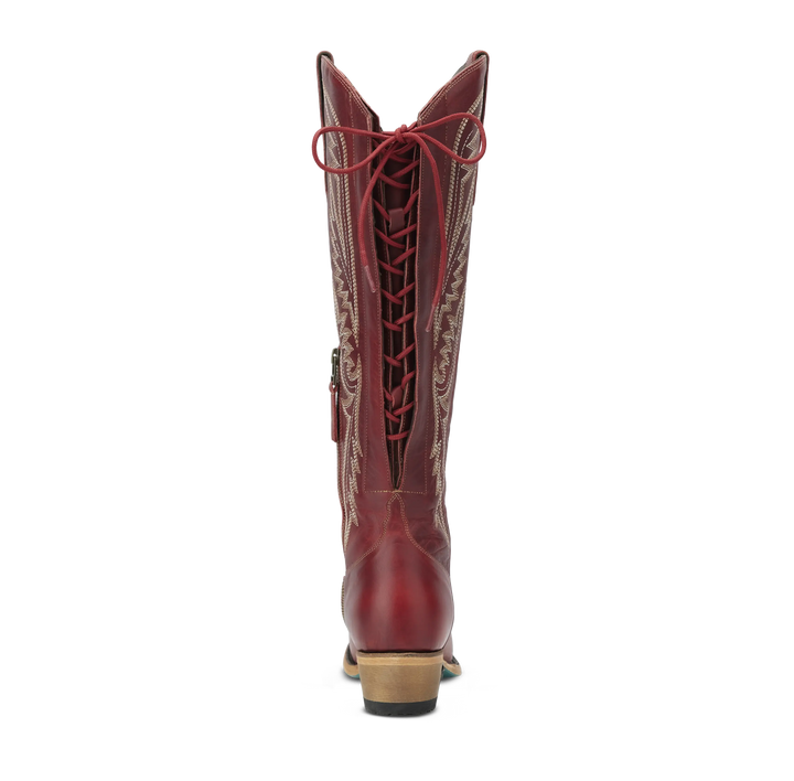 Monica Knee High Corset - Smoldering Ruby
