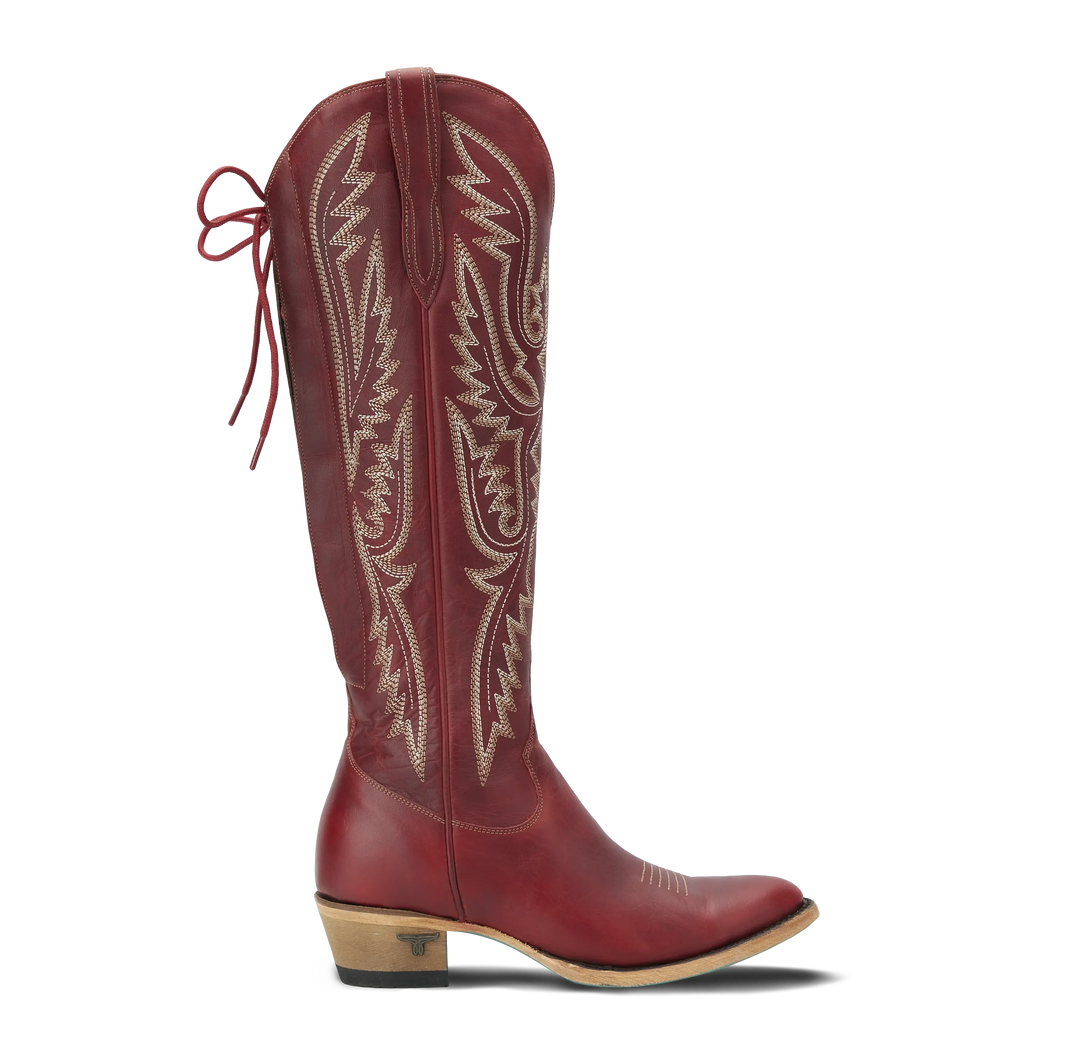 Monica Knee High Corset - Smoldering Ruby