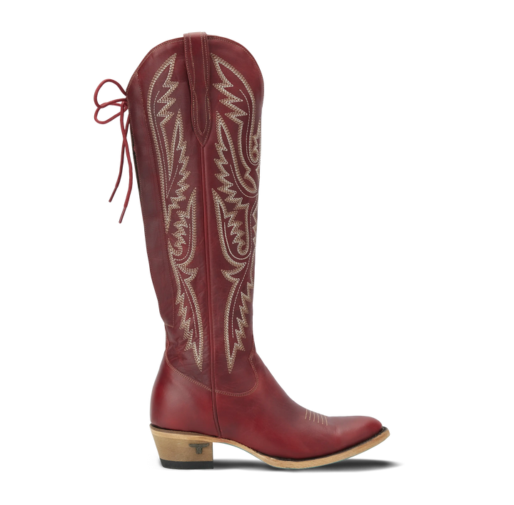 Monica Knee High Corset - Smoldering Ruby