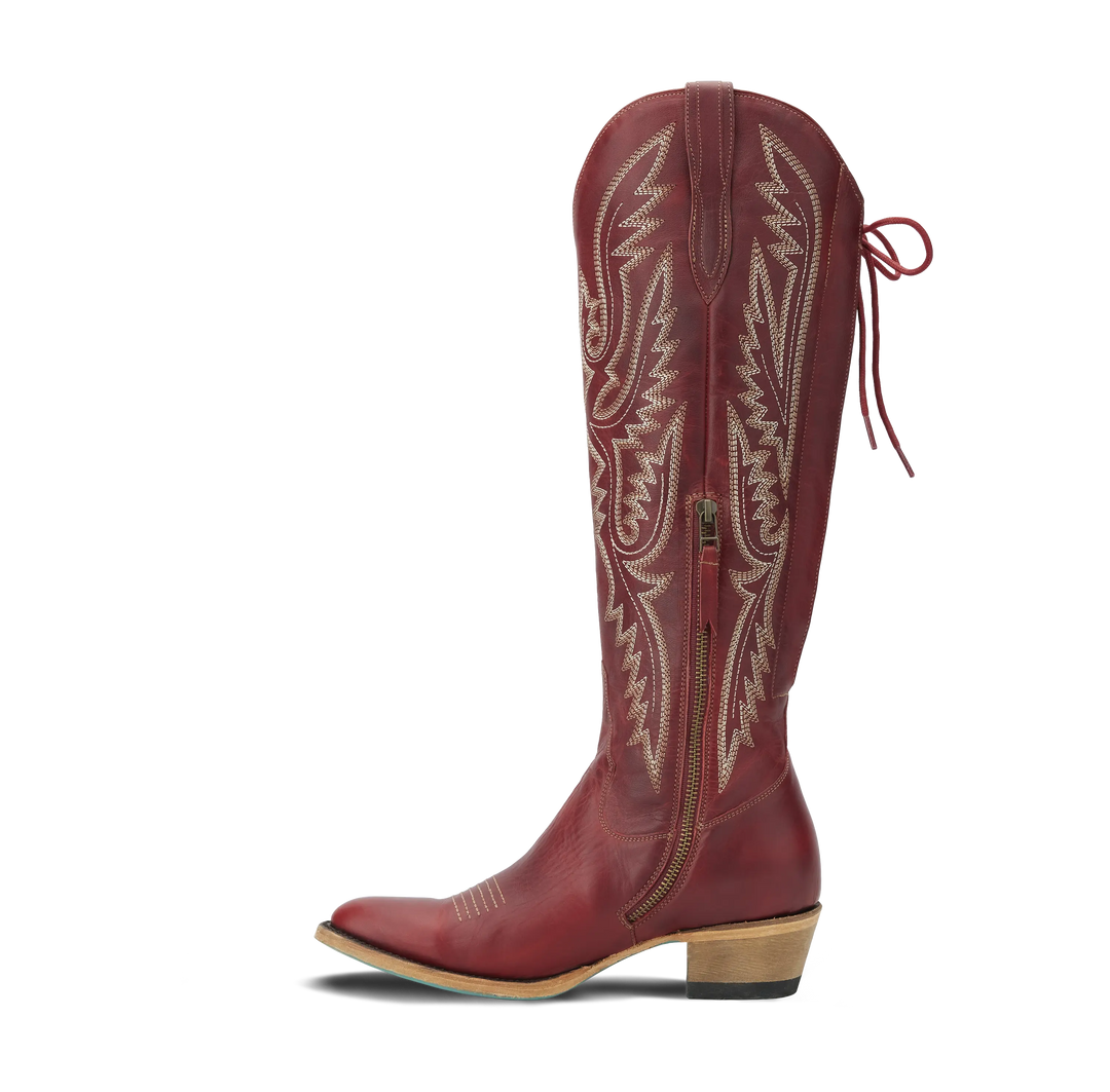 Monica Knee High Corset - Smoldering Ruby