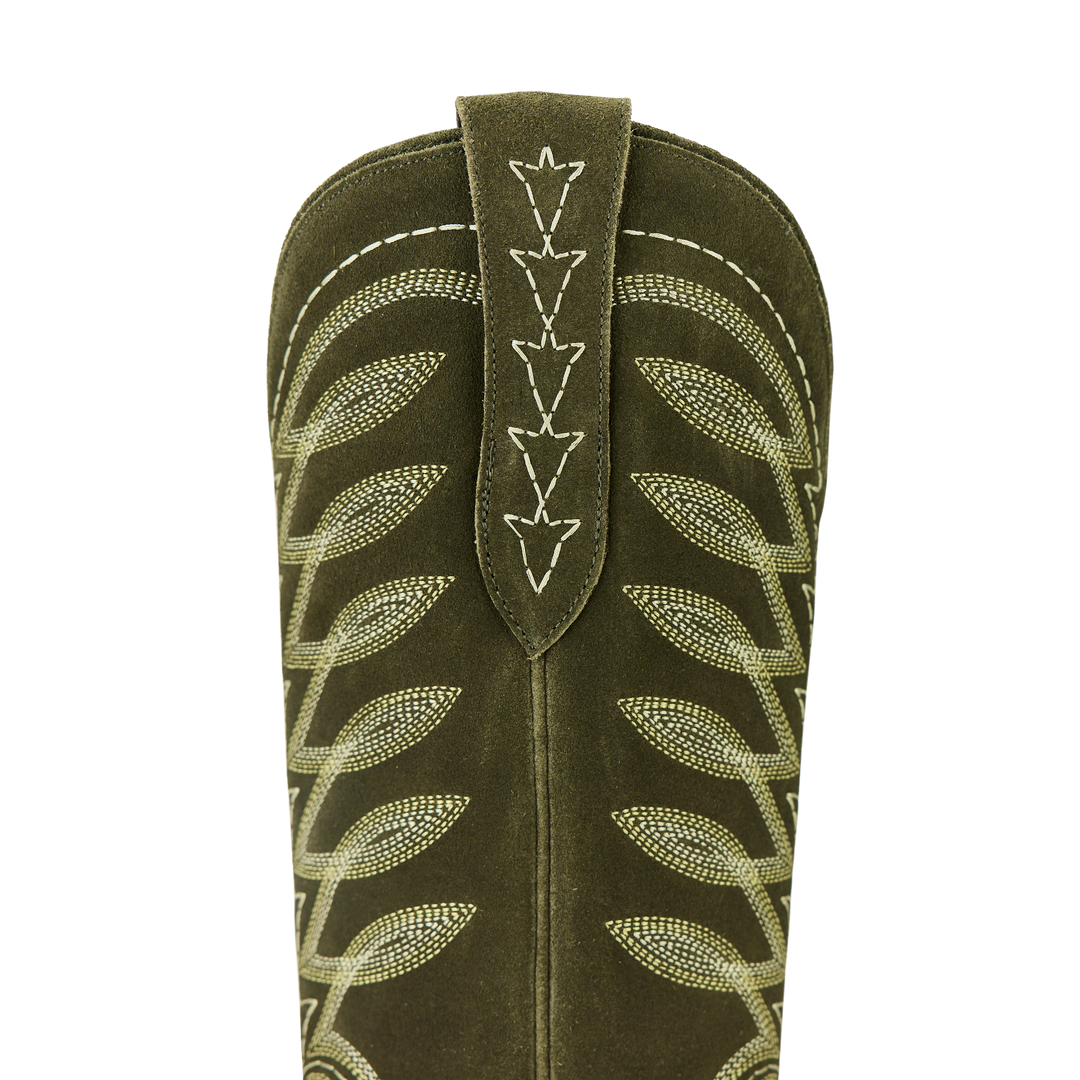 Squash Blossom Boot - Olive Suede