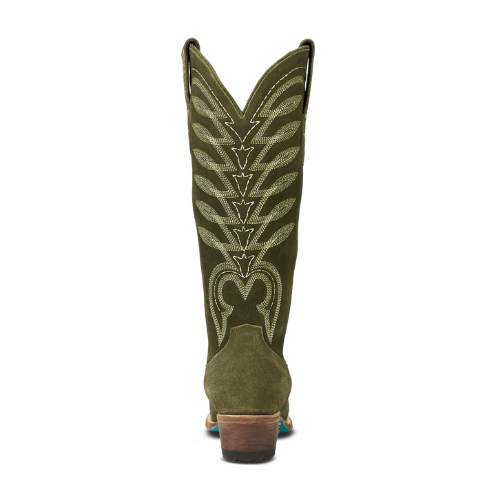 Squash Blossom Boot - Olive Suede