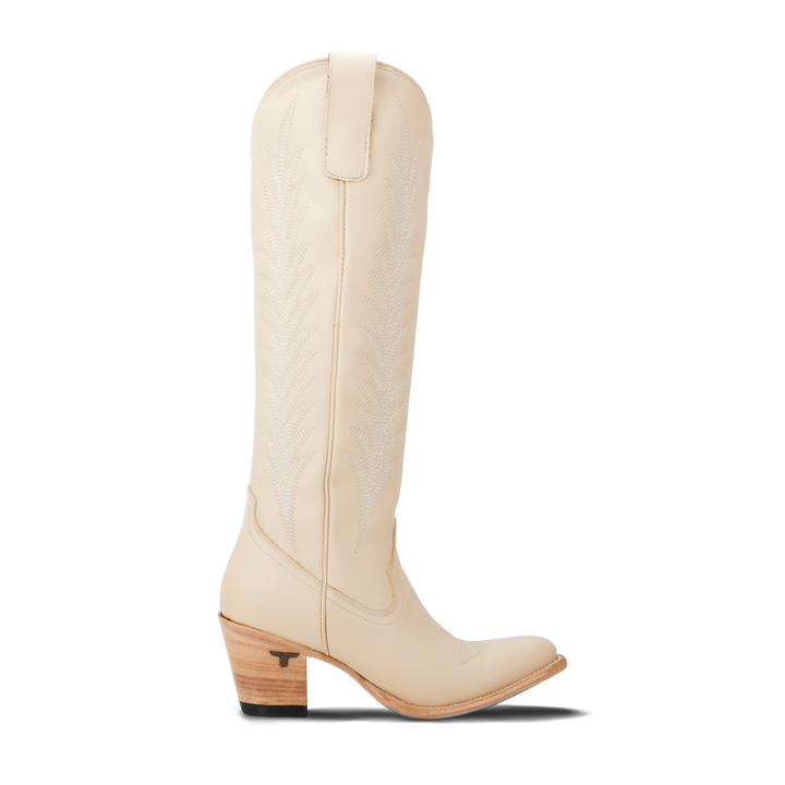 Jentry Knee High Boot - Pale Ivory