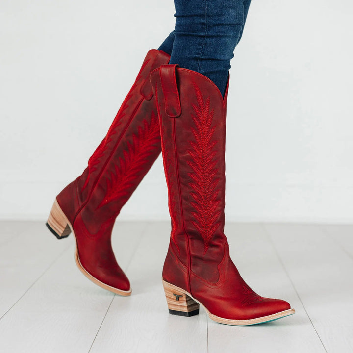 Jentry Knee High Boot - Smoldering Ruby