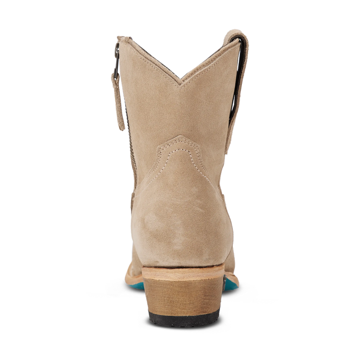 Plain Jane Bootie - Latte Suede