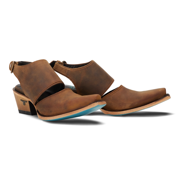 Plain Jane Slingback Mule - Burnt Caramel