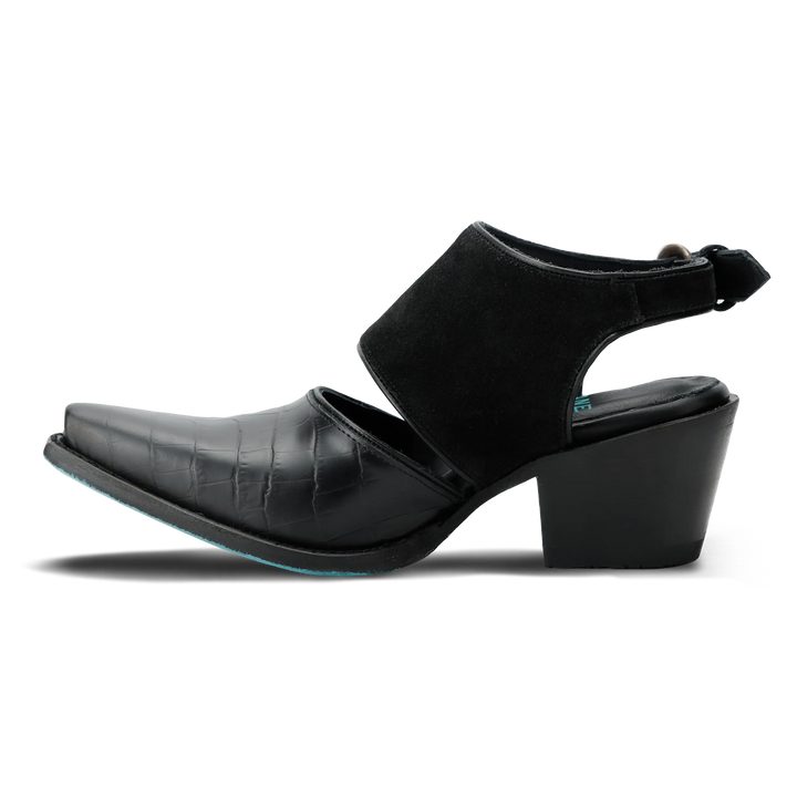 Plain Jane Slingback Mule - Soft Black Suede