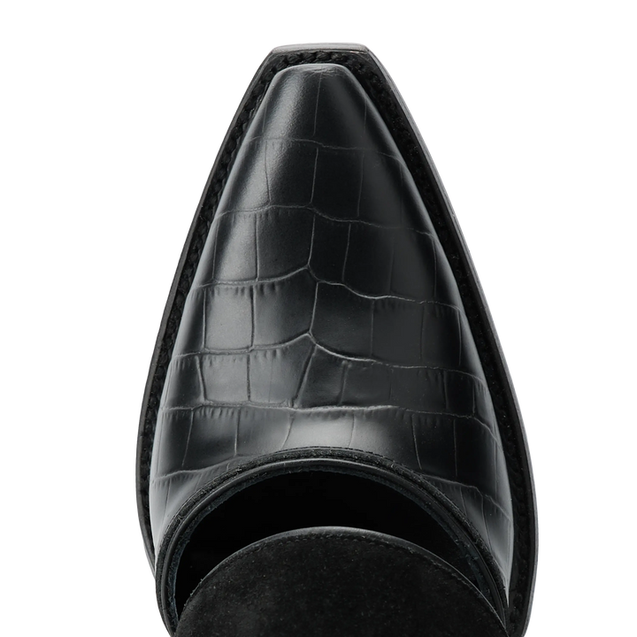 Plain Jane Slingback Mule - Soft Black Suede
