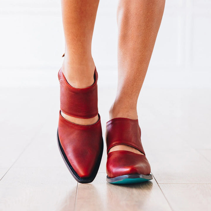 Plain Jane Slingback Mule - Smoldering Ruby