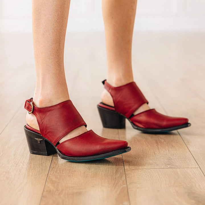 Plain Jane Slingback Mule - Smoldering Ruby