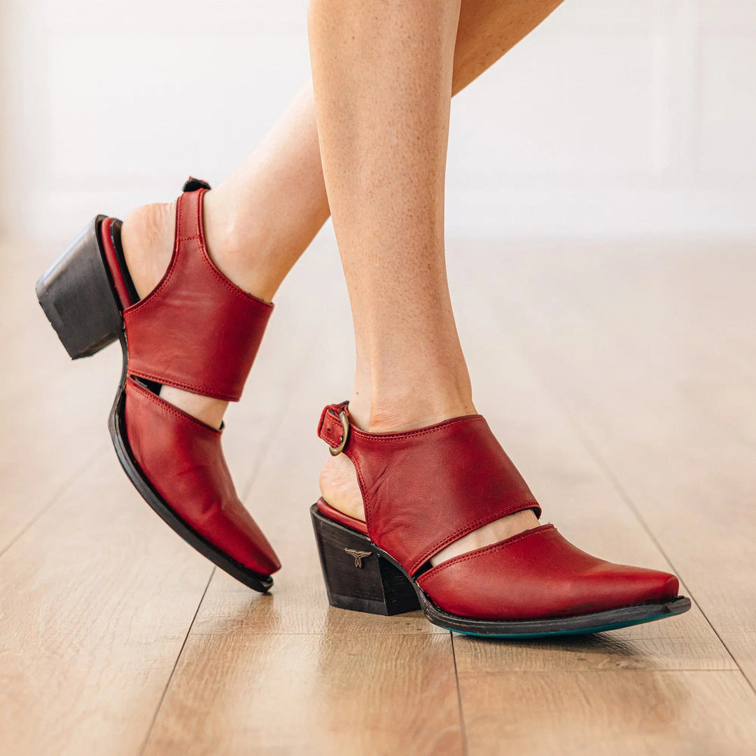 Plain Jane Slingback Mule - Smoldering Ruby